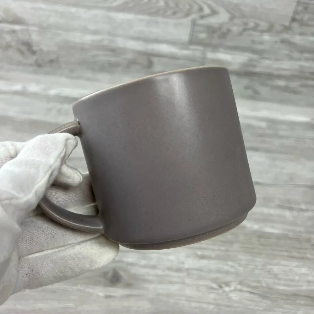 Pottery Barn Lavender Gray Coffee Mug